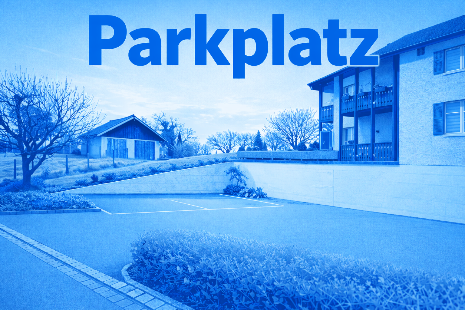 Parkplatz direkt beim Gebäude